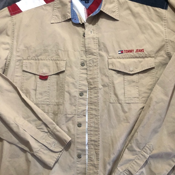 😎VTG Tommy Jean American Flag Buttondown - Picture 2 of 6